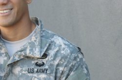 army soldier with copy space on the right